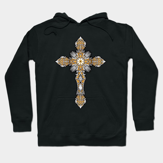 Beautiful patterned cross Hoodie by katanya78